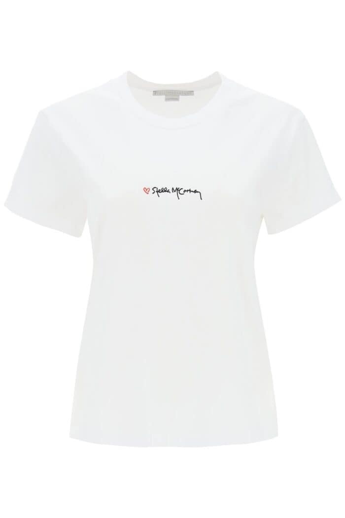 STELLA McCARTNEY T-shirt With Embroidered Signature