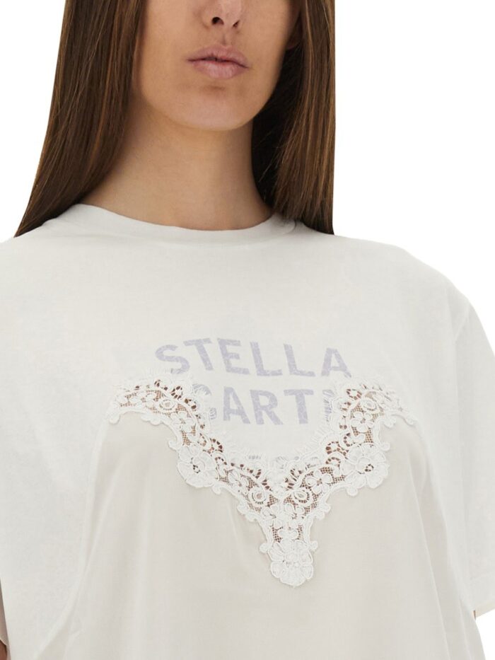 Stella Mccartney T-SHIRT WITH LACE INSERT