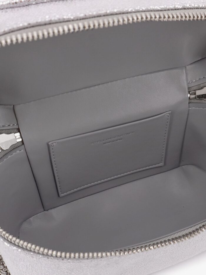 Stella Mccartney Vanity Laminated Shaggy Deer Fabric Crossbody Bag