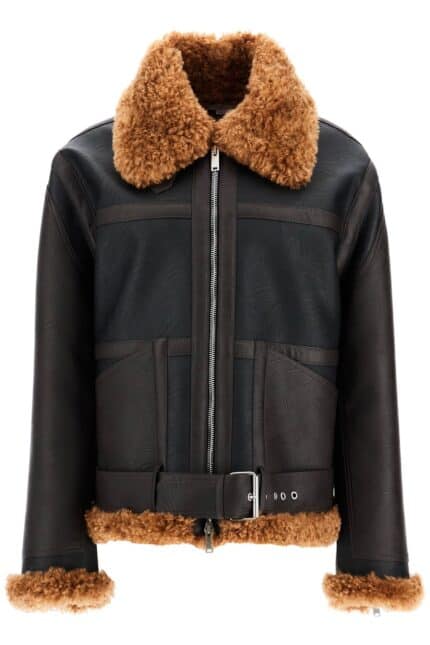 STELLA McCARTNEY Vegan Leather And Teddy Biker Jacket