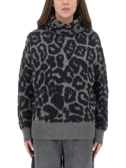 Stella Mccartney WOOL AND ALPACA "LEOPARD" SWEATER