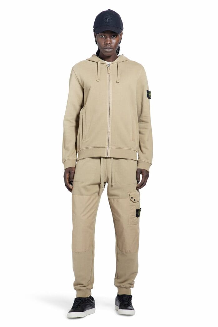 STONE ISLAND 64020 Cargo Fleece And Nylon Cargo Joggers