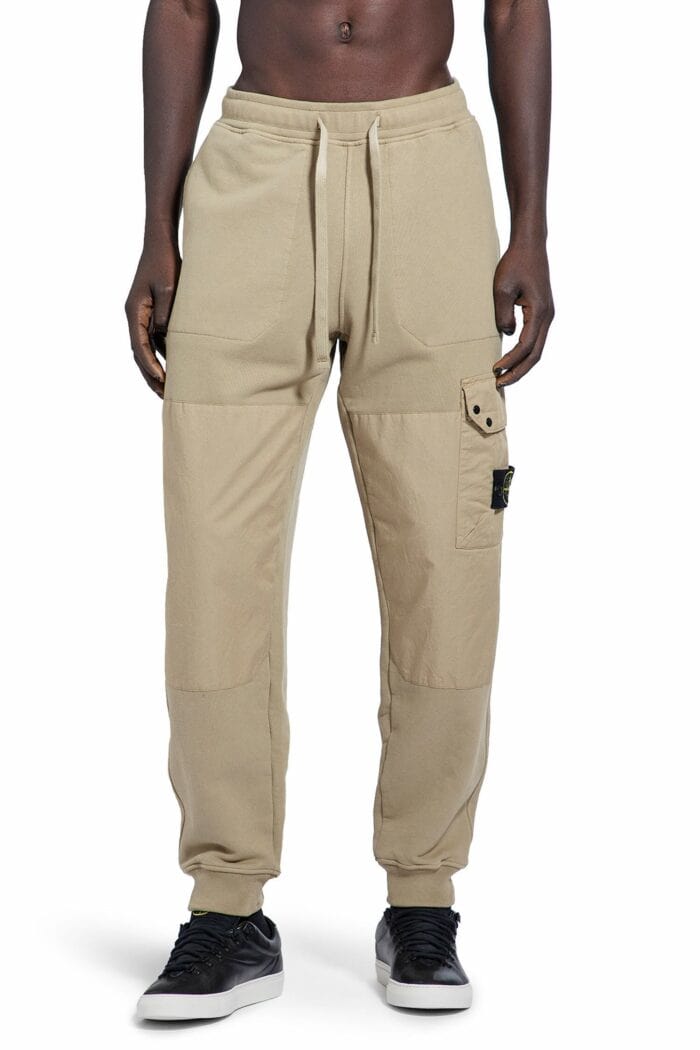 STONE ISLAND 64020 Cargo Fleece And Nylon Cargo Joggers