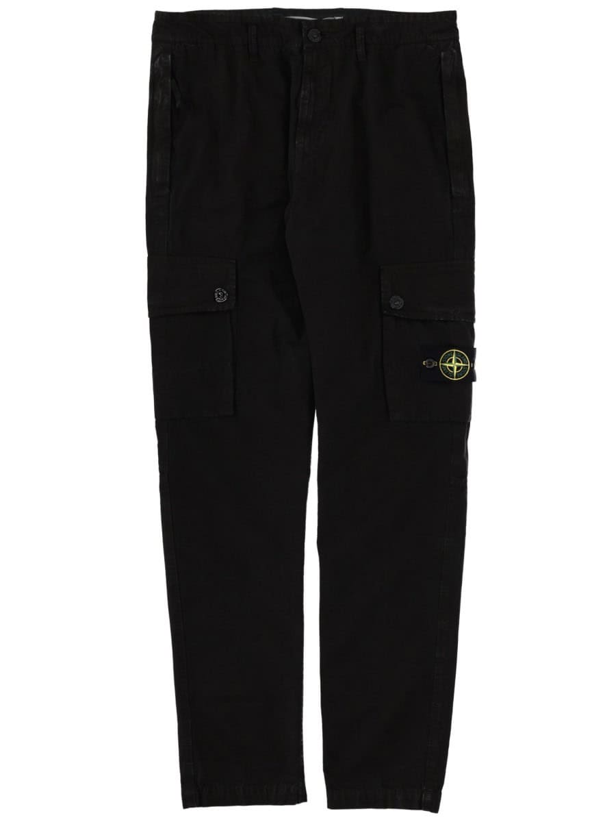 Stone Island CARGO PANTS WITH LOGO PATCH