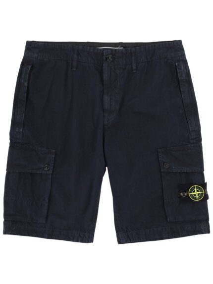 Stone Island CARGO SHORTS WITH LOGO PATCH