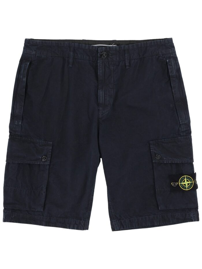 stone island cargo shorts with logo patch Stone Island CARGO SHORTS WITH LOGO PATCH