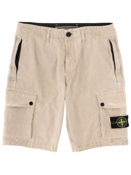 Stone Island CARGO SHORTS WITH LOGO PATCH