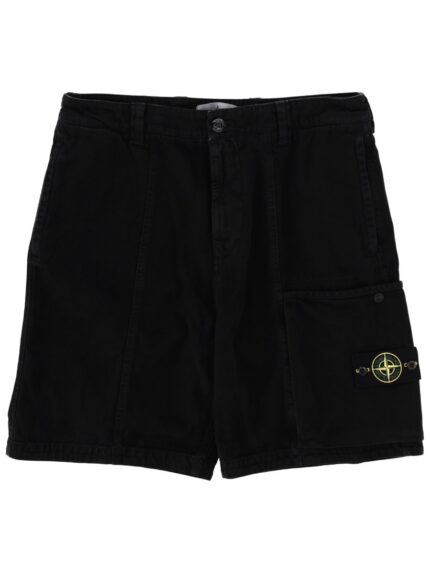 Stone Island CARGO SHORTS WITH LOGO PATCH