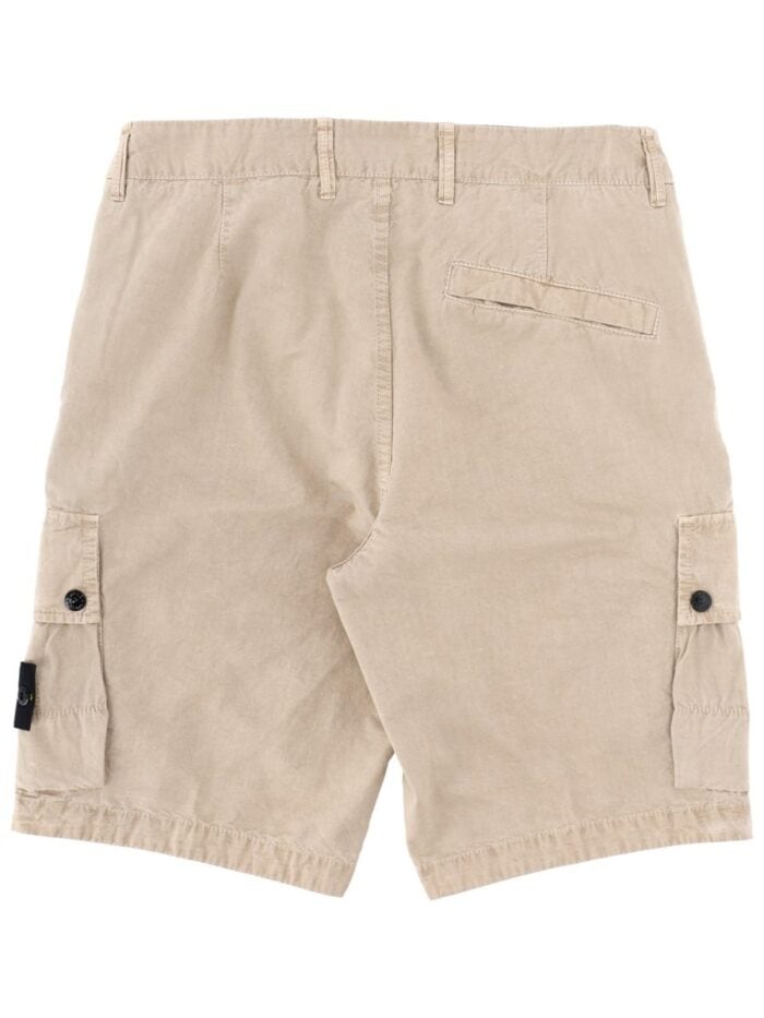 Stone Island CARGO SHORTS WITH LOGO PATCH