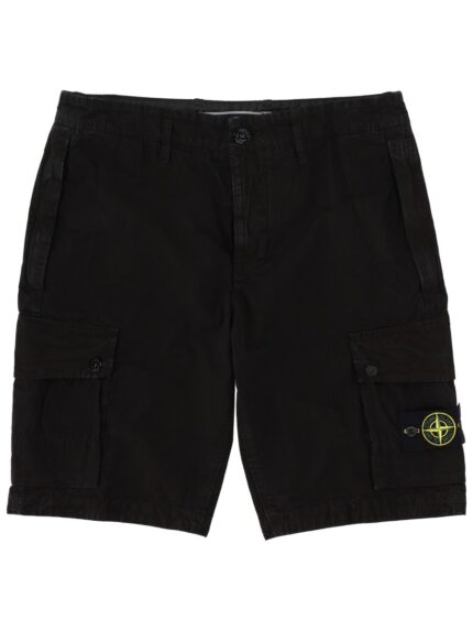 Stone Island CARGO SHORTS WITH LOGO PATCH