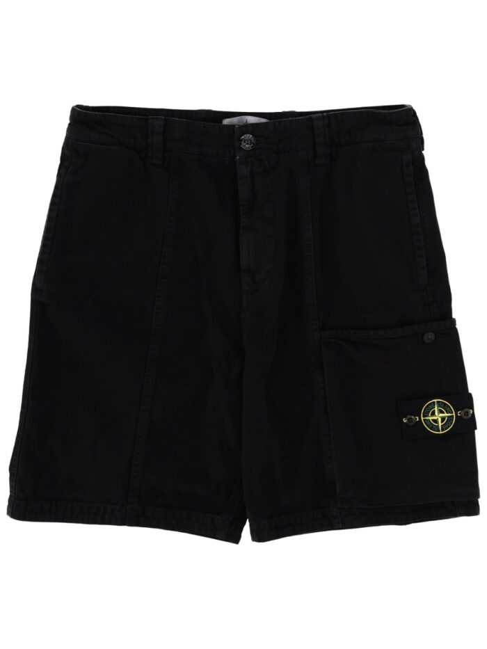 Stone Island CARGO SHORTS WITH LOGO PATCH
