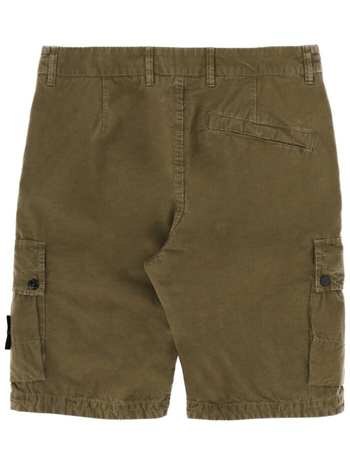 Stone Island CARGO SHORTS WITH LOGO PATCH
