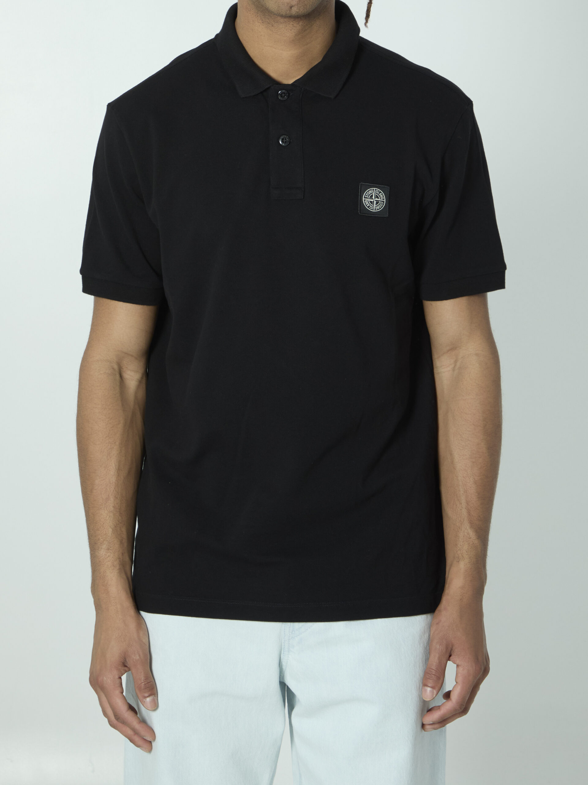 Stone Island Cotton pique polo shirt