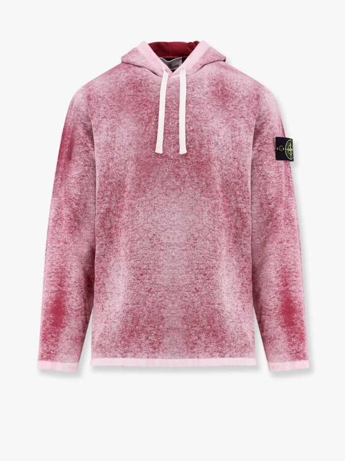 Stone Island Cotton Reversible Sweater With Iconic Logo Patch