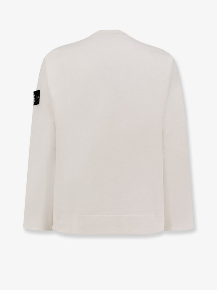Stone Island Cotton Sweatshirt With Knitted Insert