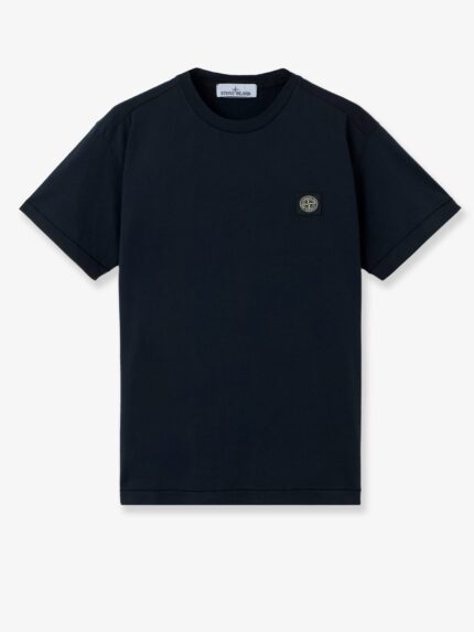 Stone Island Cotton T-shirt With Front Logo Patch