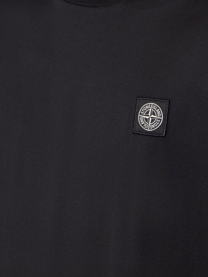 Stone Island Cotton T-shirt With Front Logo Patch