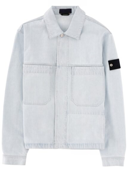 Stone Island DENIM JACKET WITH LOGO PATCH