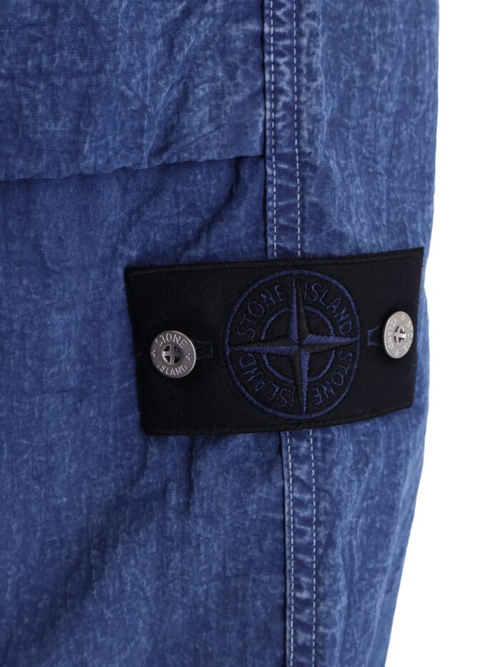 STONE ISLAND DENIM RESEARCH Nylon Trousers With Side Logo Patch