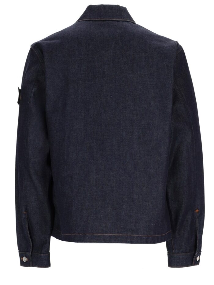 Stone Island GIACCA IN DENIM CON PATCH LOGO