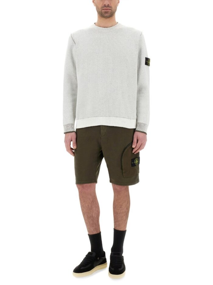 Stone Island JERSEY WITH LOGO PATCH