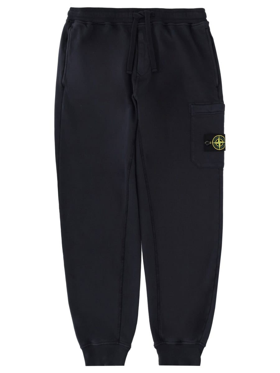 Stone Island JOGGER PANTS WITH LOGO PATCH