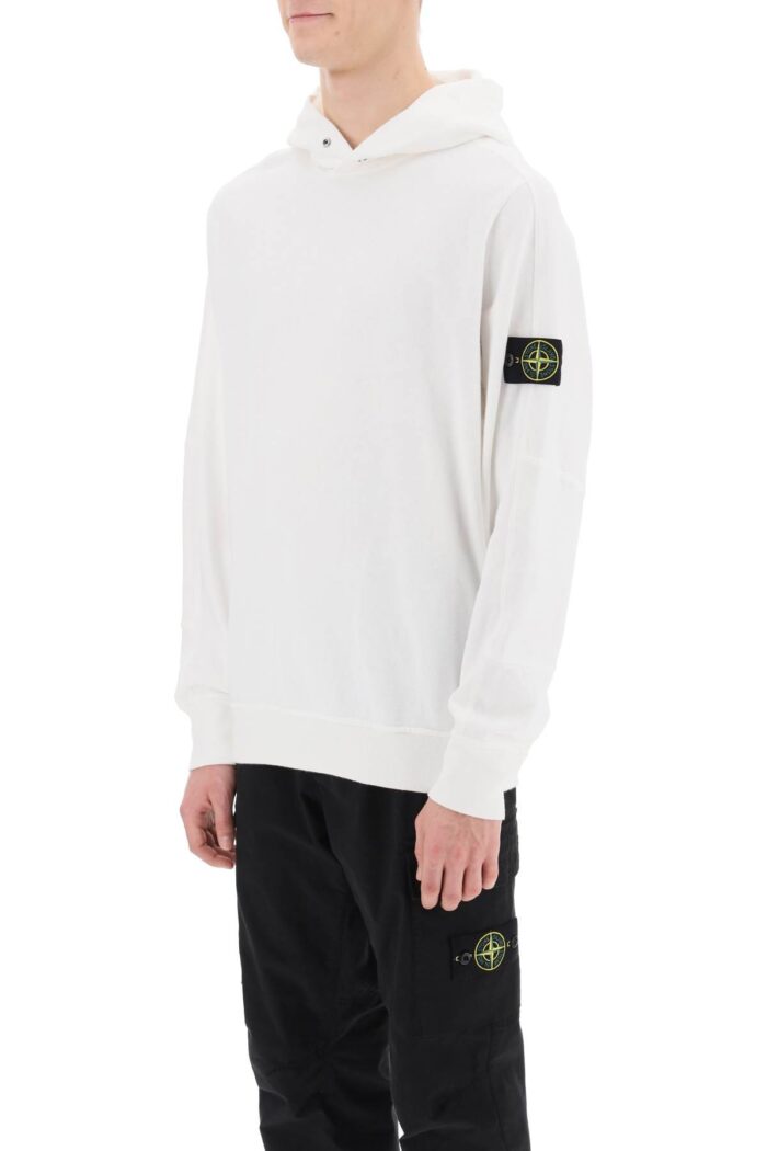 STONE ISLAND Light Hoodie With Logo Badge