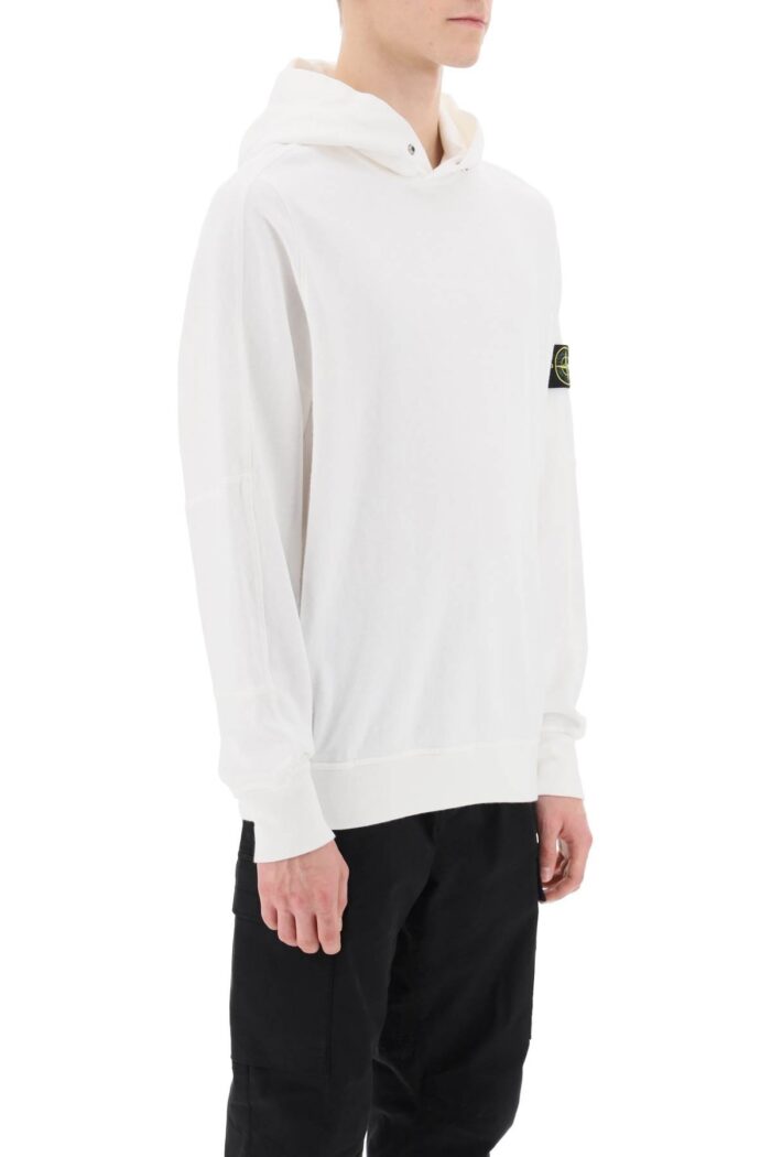 STONE ISLAND Light Hoodie With Logo Badge