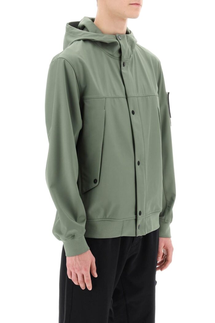 STONE ISLAND Light Soft Shell-r Hooded Jacket