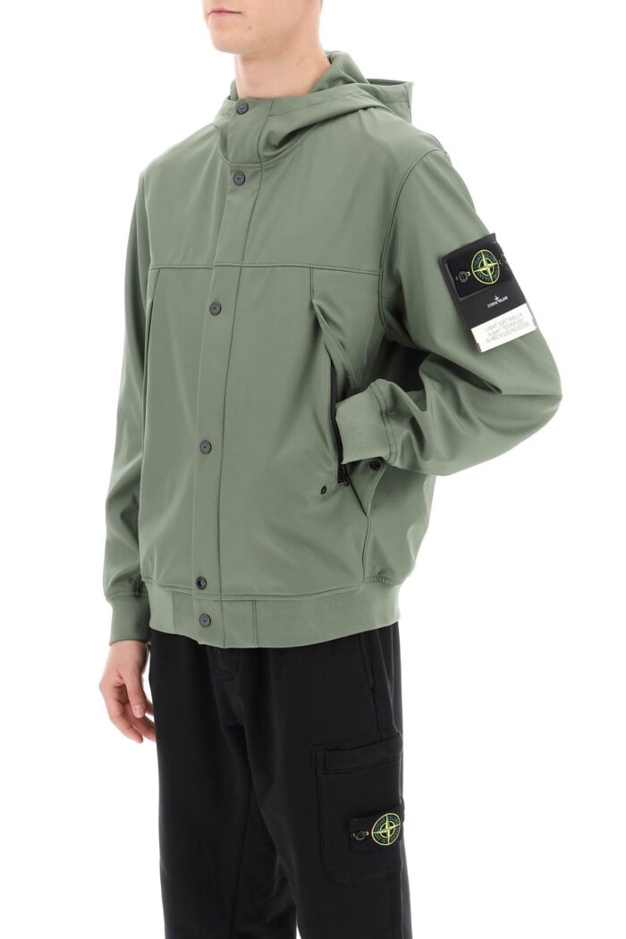 STONE ISLAND Light Soft Shell-r Hooded Jacket