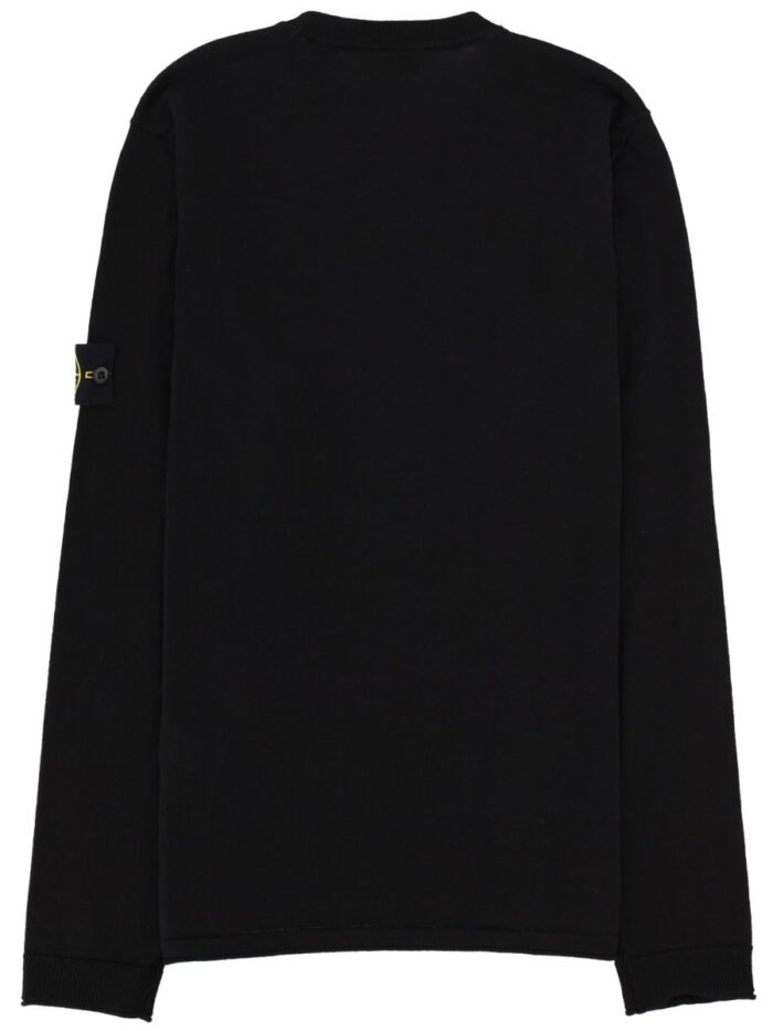 Stone Island MAGLIA IN COTONE CON PATCH LOGO