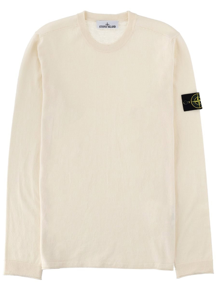 Stone Island MAGLIA IN COTONE CON PATCH LOGO