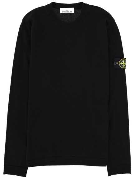 Stone Island MAGLIA IN COTONE CON PATCH LOGO