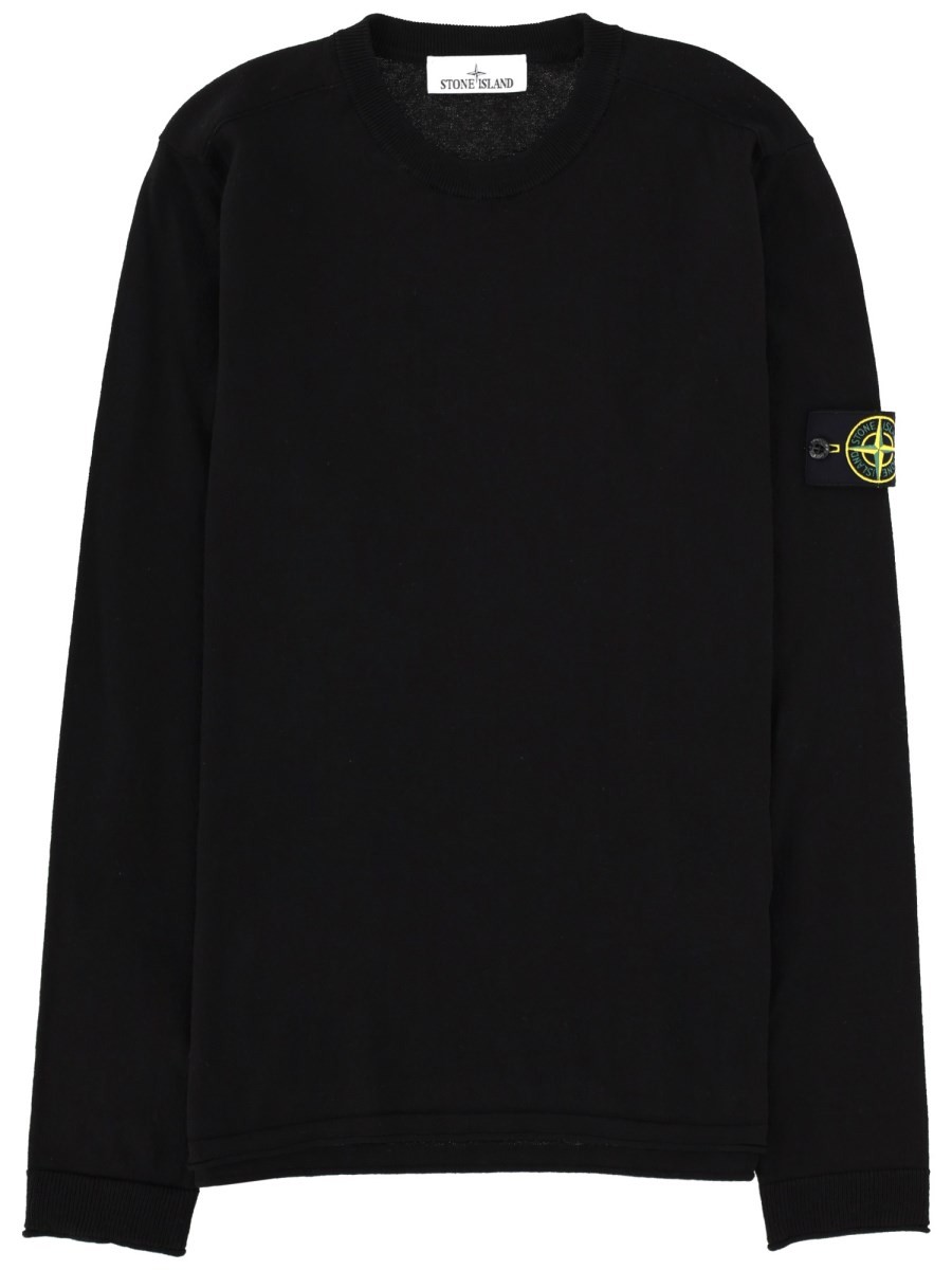 Stone Island MAGLIA IN COTONE CON PATCH LOGO