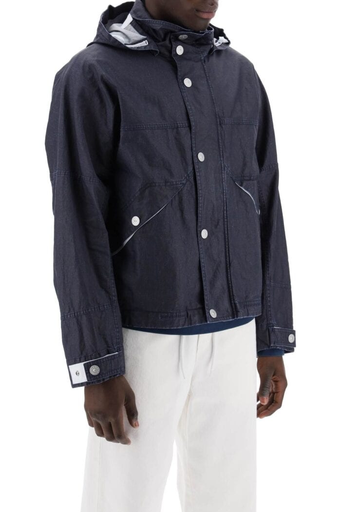 STONE ISLAND "marina Raw Plated Linen Jacket With