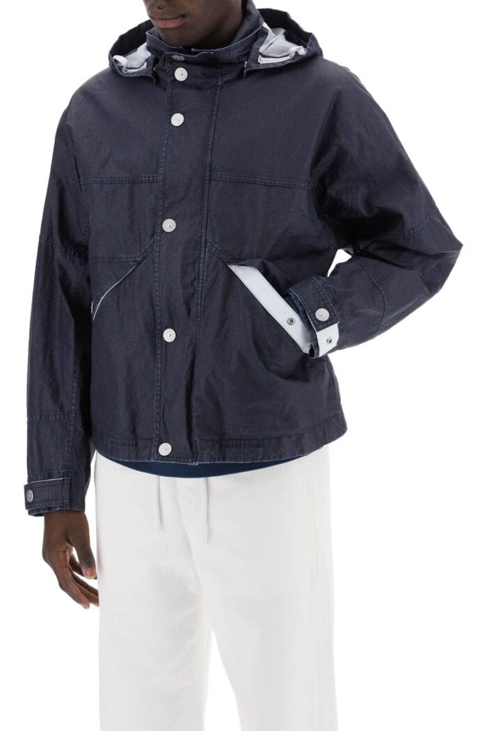 STONE ISLAND "marina Raw Plated Linen Jacket With