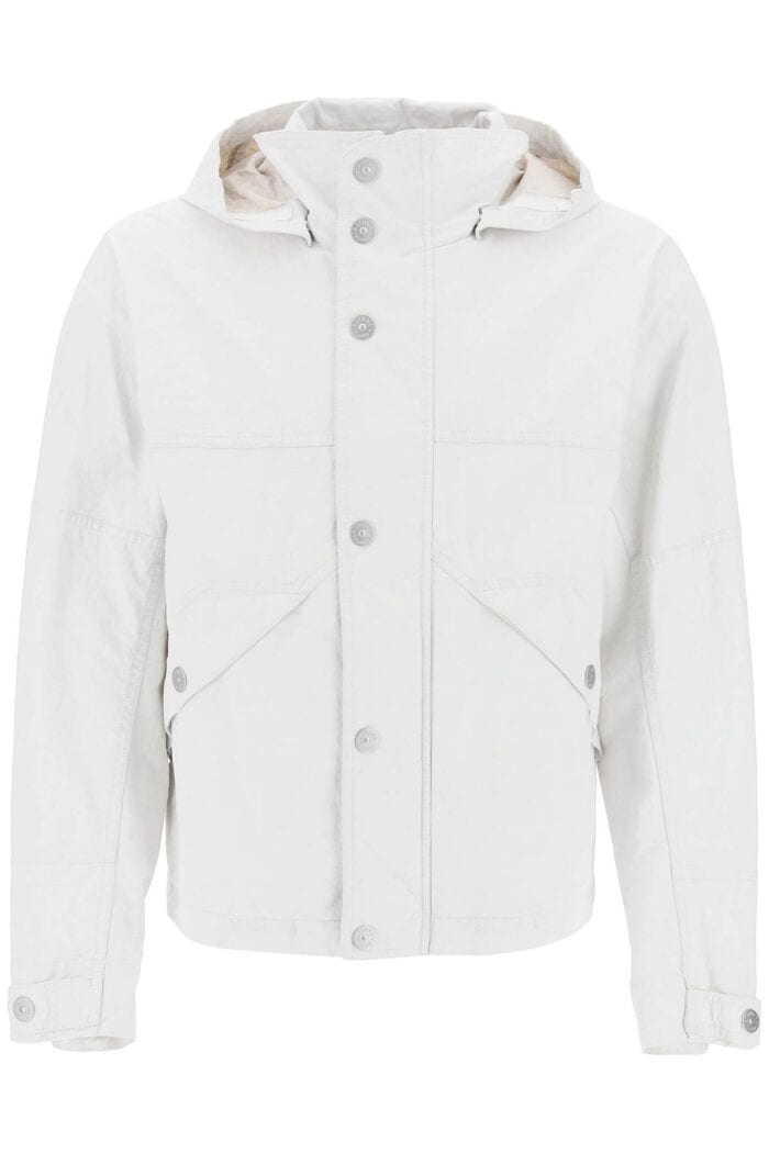 STONE ISLAND "marina Raw Plated Linen Jacket With