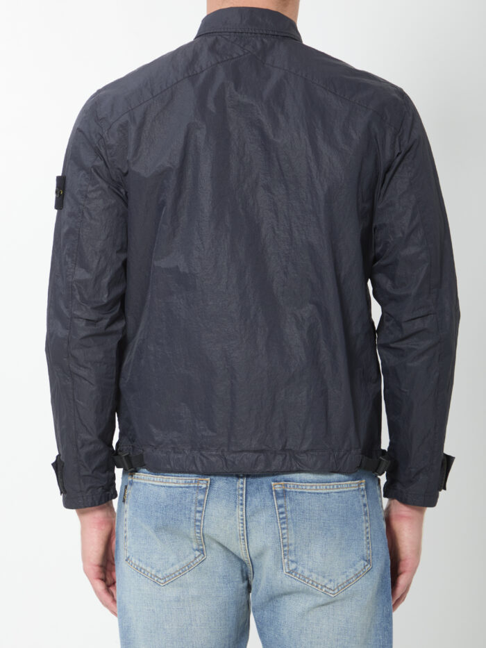 Stone Island Navy blue nylon overshirt