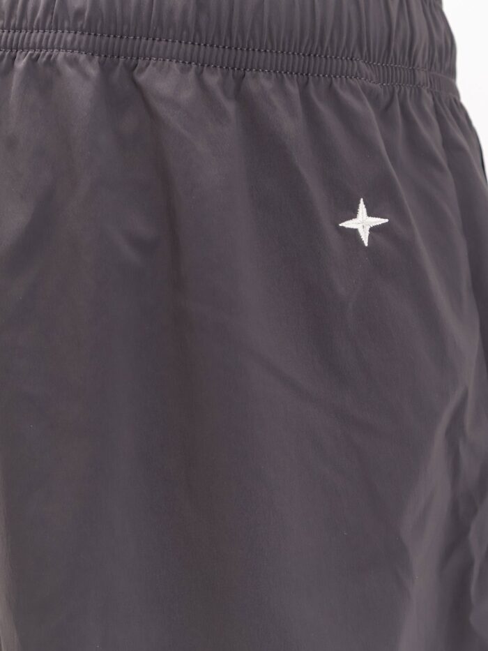 Stone Island Nylon Bermuda Shorts With Embroidered Logo On The Back