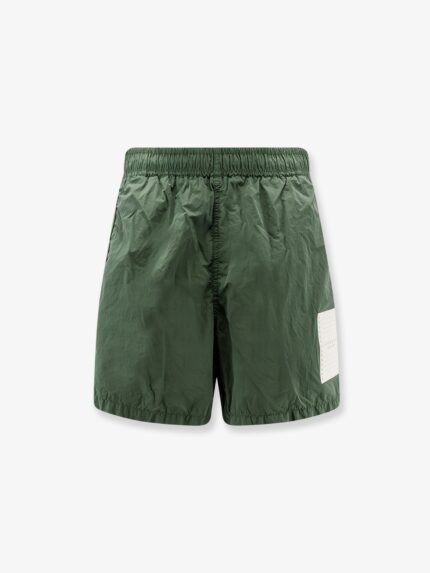 Stone Island Nylon Swim Trunks With Contrasting Logo Patch