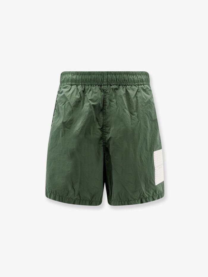 Stone Island Nylon Swim Trunks With Contrasting Logo Patch