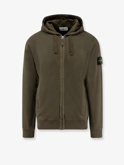 Stone Island Organic Cotton Hooded Sweatshirt