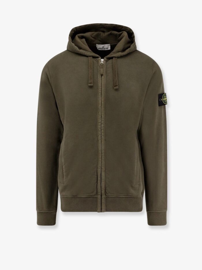 Stone Island Organic Cotton Hooded Sweatshirt