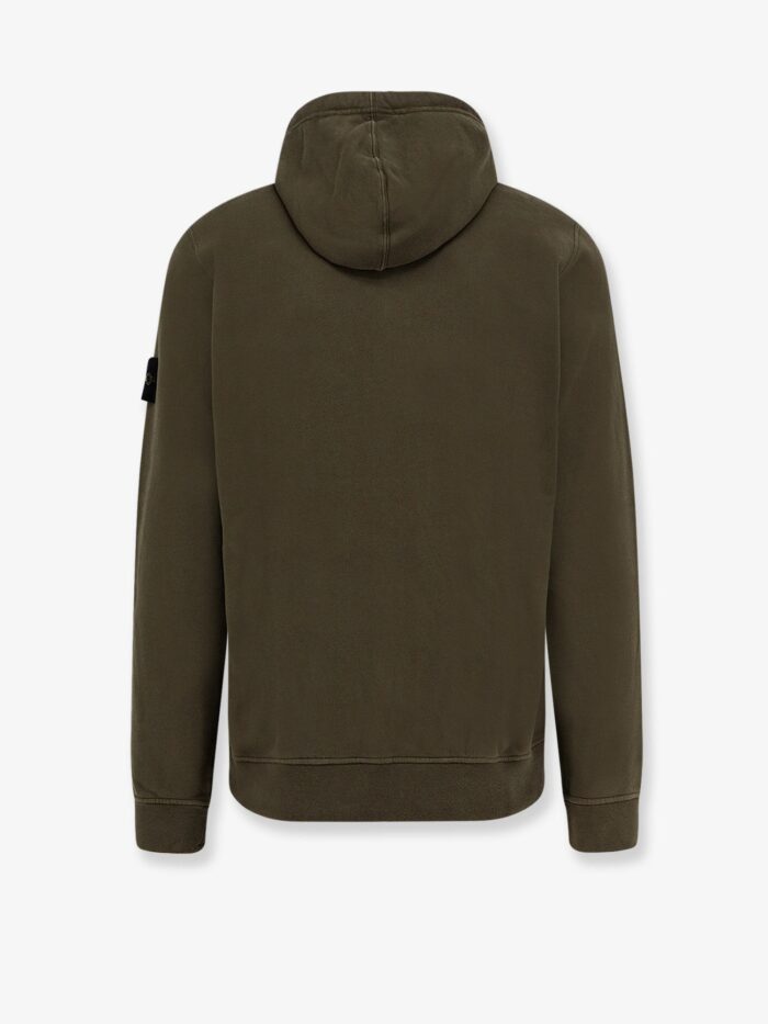 Stone Island Organic Cotton Hooded Sweatshirt