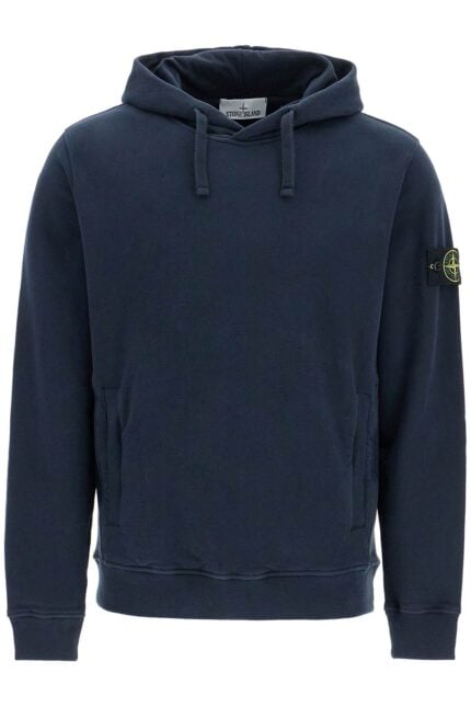 STONE ISLAND Organic Cotton Hoodie With Hood