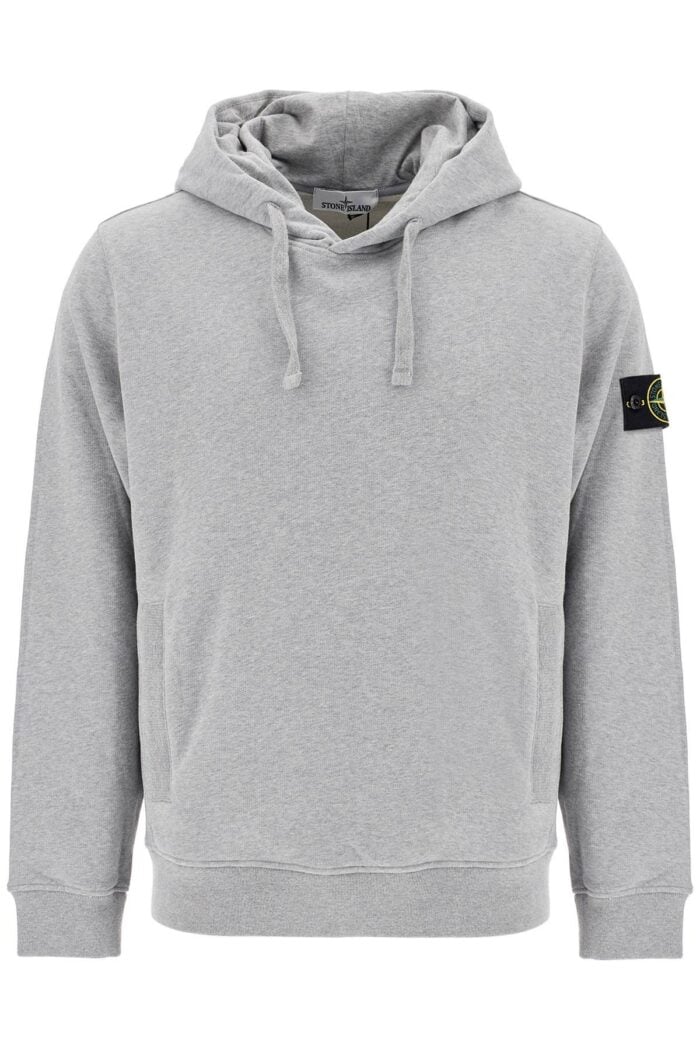 STONE ISLAND Organic Cotton Hoodie With Hood