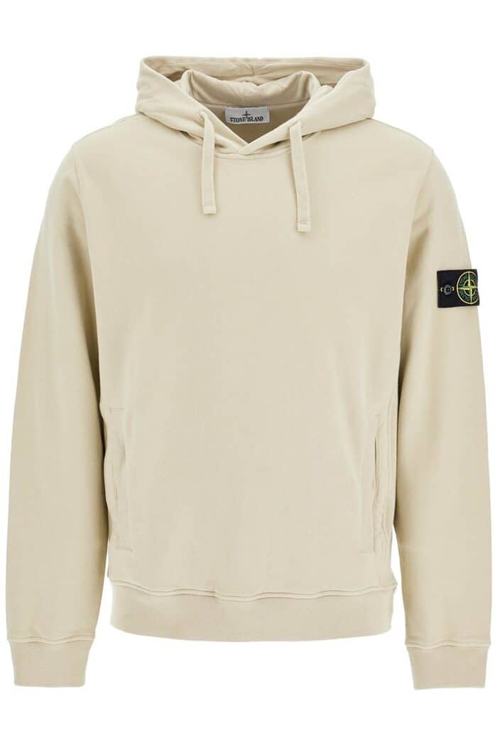 STONE ISLAND Organic Cotton Hoodie With Hood