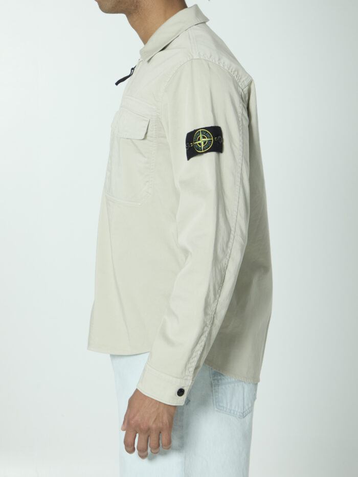 Stone Island Organic cotton satin overshirt
