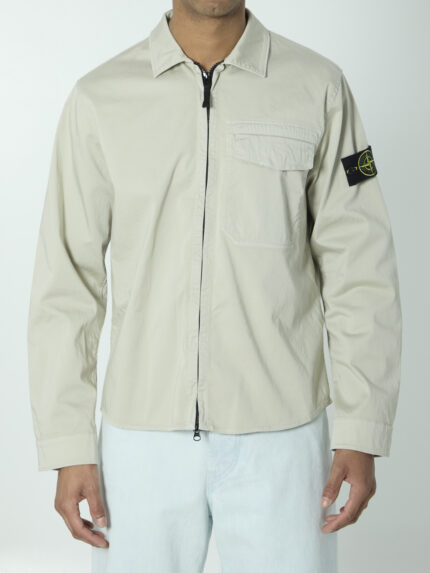 Stone Island Organic cotton satin overshirt