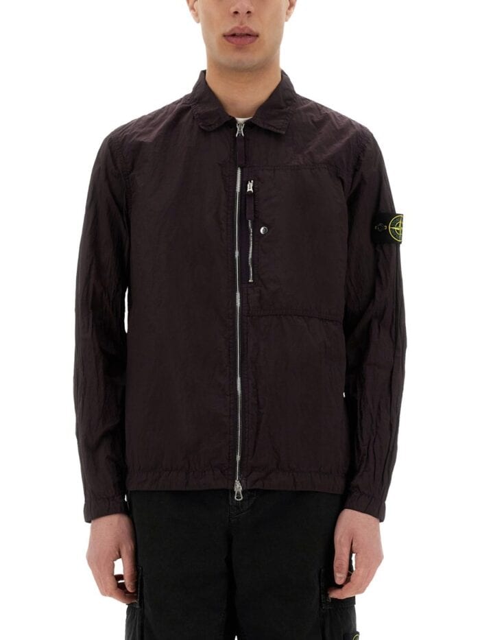 Stone Island OVERSHIRT WITH POCKET AND ZIPPER